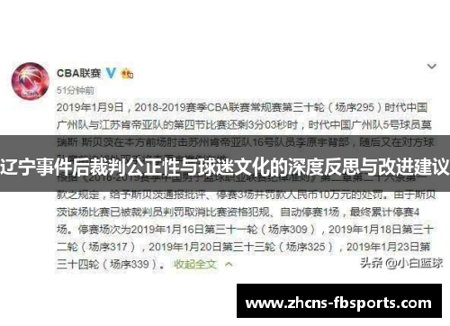 辽宁事件后裁判公正性与球迷文化的深度反思与改进建议